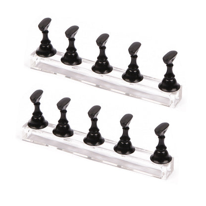 2 Sets Acrylic Magnetic Fake Nails Display Stand for Nails Painting Practices