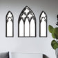 Christmas Gift 3Pcs Gothic Mirrors Arched Decorative Mirror Wall Mounted Goth Mirrors Decor