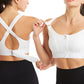 Adjustable Supportive Sports Bra with Front Zipper for Women