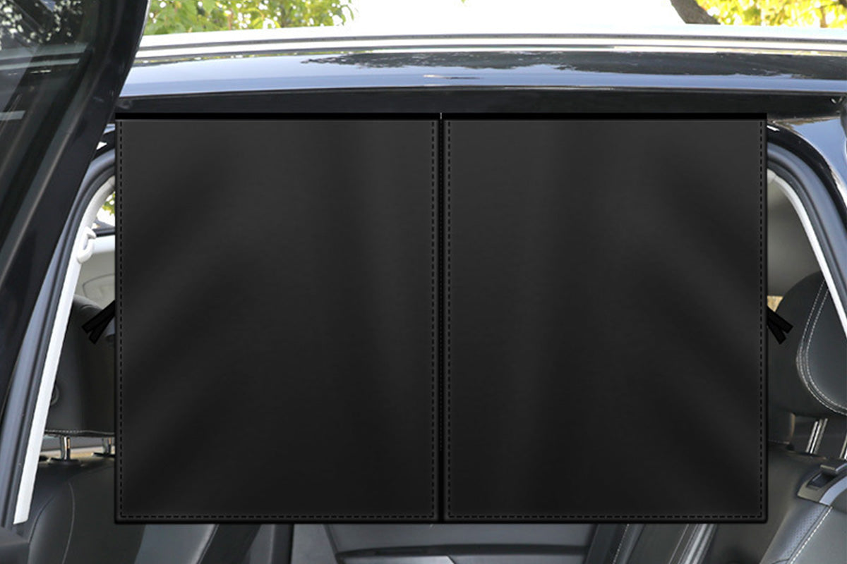 2PCS Car Window Sun Shades Double Layer Rear Window Privacy Cover