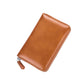 Travel Wallet Genuine Leather Card Holder Wallet with Zipper