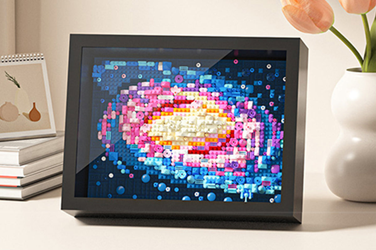 890pcs Milky Way Galaxy Building Blocks Includes Frame Space Decor Building Block Set