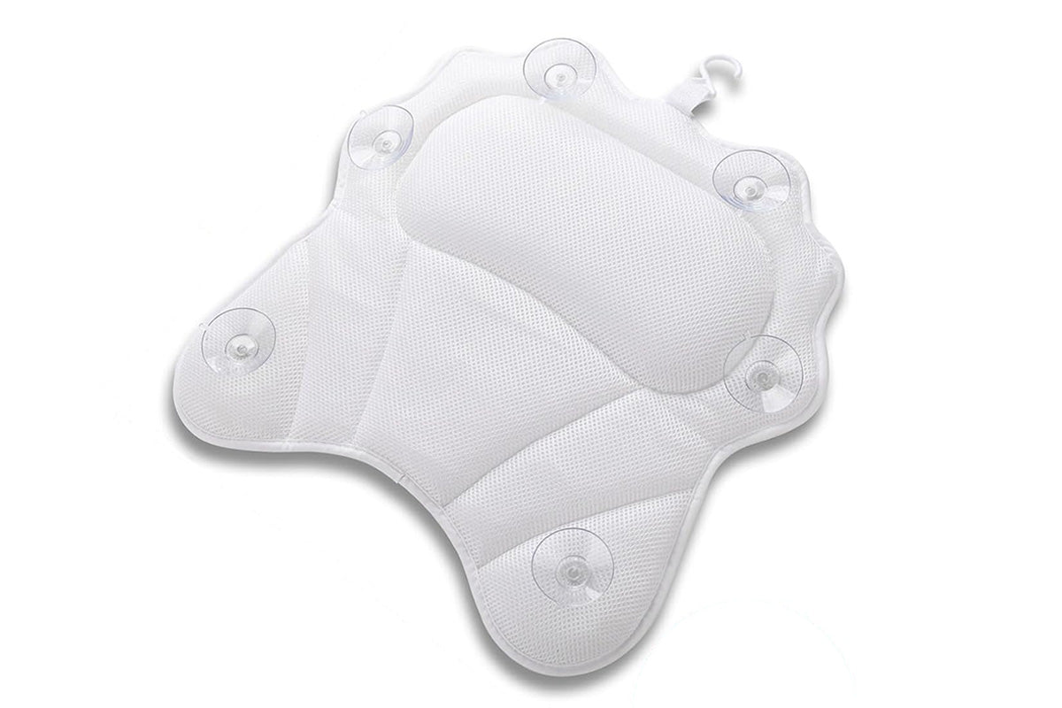 Bath Pillow with Headrest and 6 Suction Cups for Tub Support and Relaxation