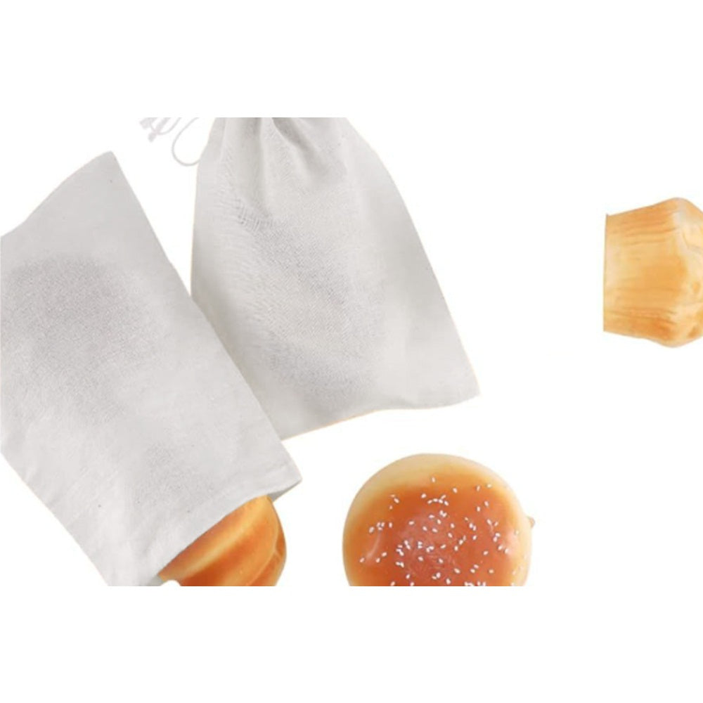 10Pcs Mesh Food Bags Filter Cotton Bags Muslin Bags