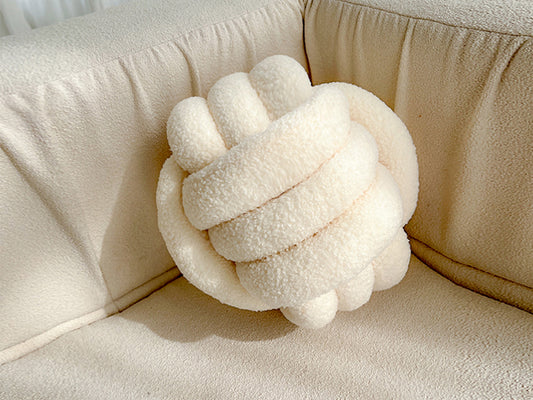 Knot Pillow Ball Teddy Plush Knot Throw Pillow Knotted Pillow Cushion