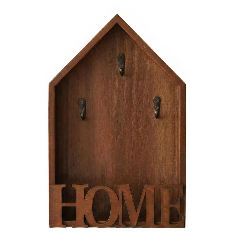 Vintage Key Holder Wall Mount with 3 Metal Hooks Key Rack for Entryway Living Room