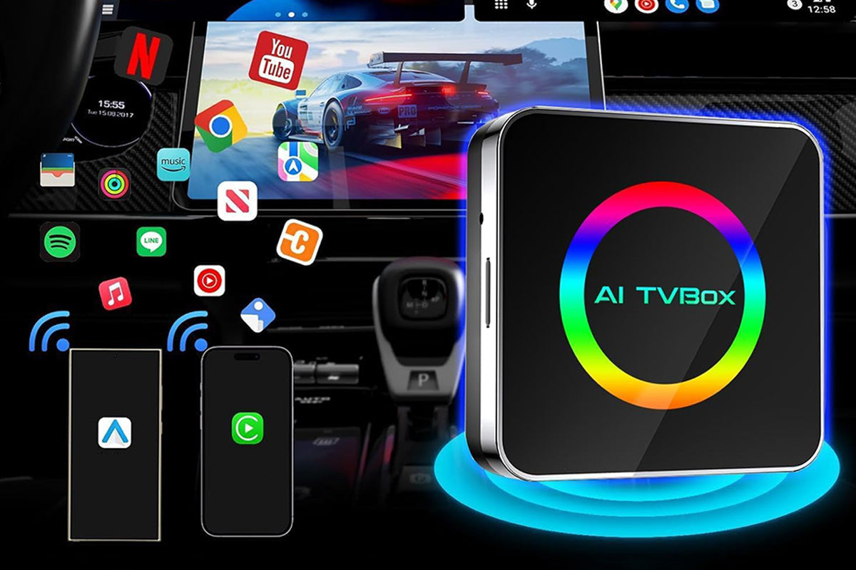 Android 13 Box Wireless CarPlay Android Auto Adapter for Factory Headunits