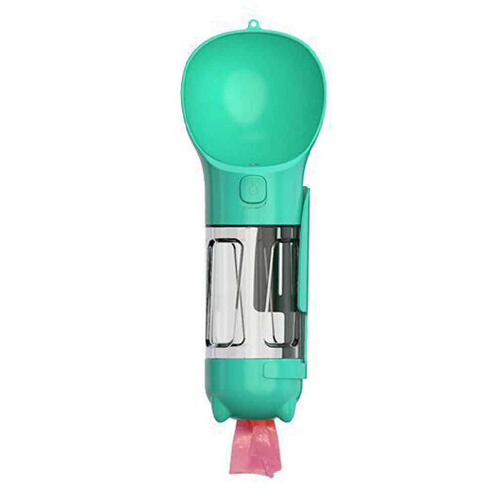 4 in 1 Pet Feeder Dog Cat Puppy Water Bottle Cup with Poop Bag Holder for Yorkie