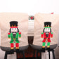 2Pcs Walnut Soldier Chair Cover-Red and Blue