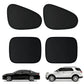 4Pcs Car Window Sun Shades Side and Rear UV Protection Covers