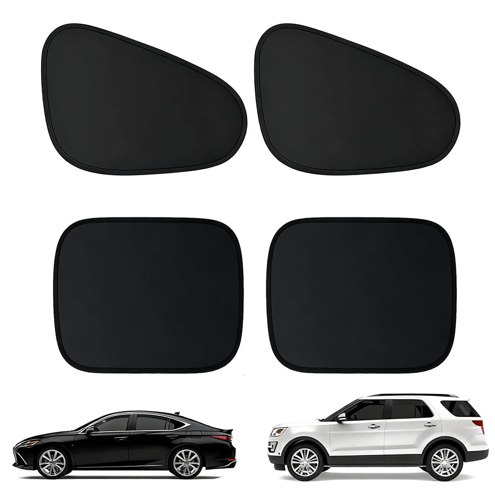 4Pcs Car Window Sun Shades Side and Rear UV Protection Covers