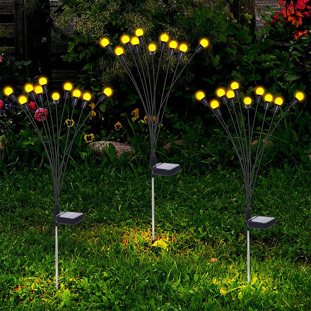 2Pcs 10LED Solar Powered Firefly Ground Light