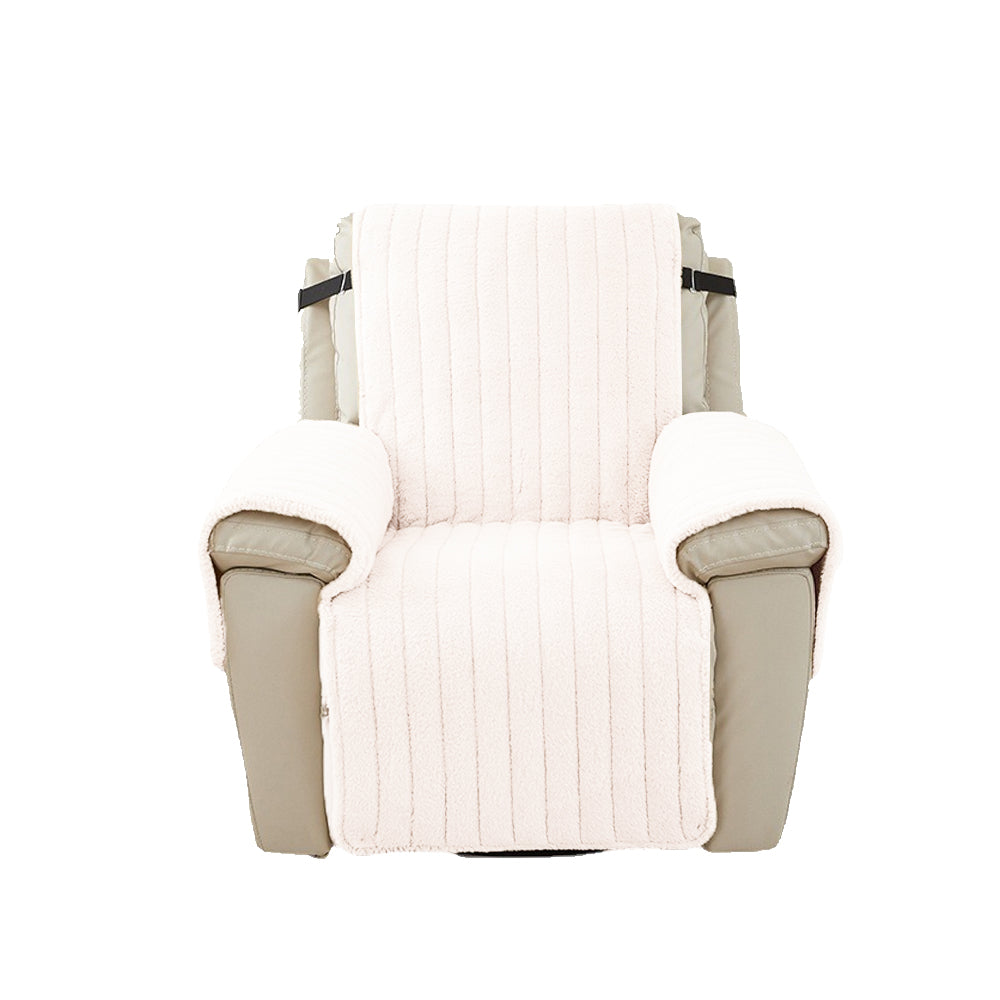 T-Shaped Plush Anti-Slip Recliner Slipcover