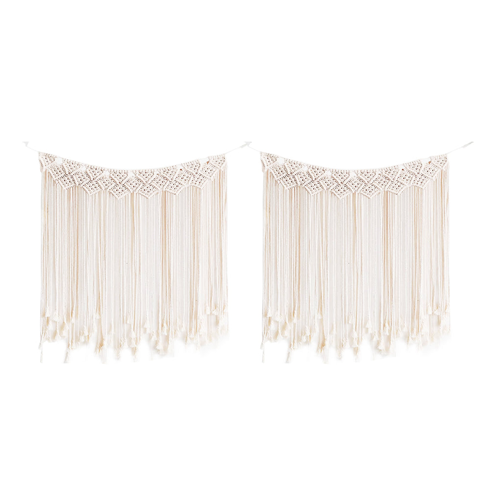 2X 100x115cm Boho Macrame Tapestry Woven Wall Hanging