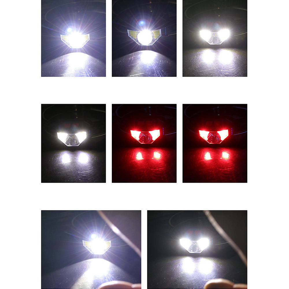 2Pcs Rechargeable LED Headlamp with Motion Sensor