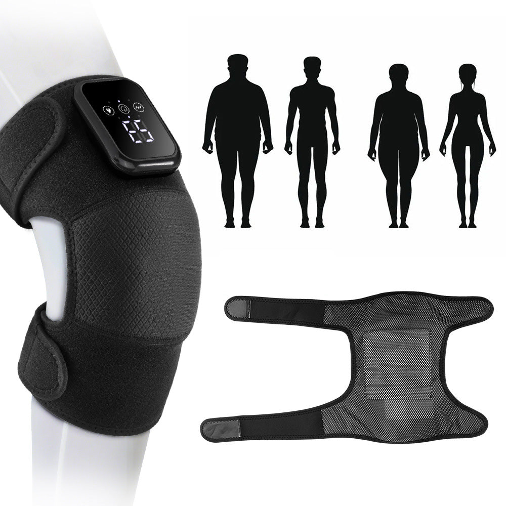 Knee Massager with Heat Vibration Electric Heated Knee Brace with 3 Heat Levels