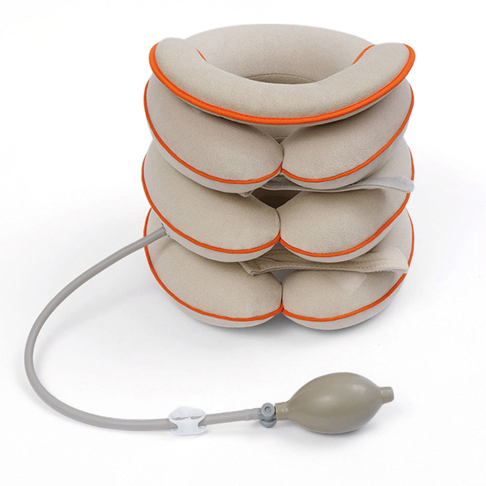 Inflatable Neck Stretcher Cervical Traction Device Adjustable Decompression Support Collar