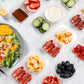 20Pcs Double Compartment Condiment Container Reusable Snack Containers with Lids