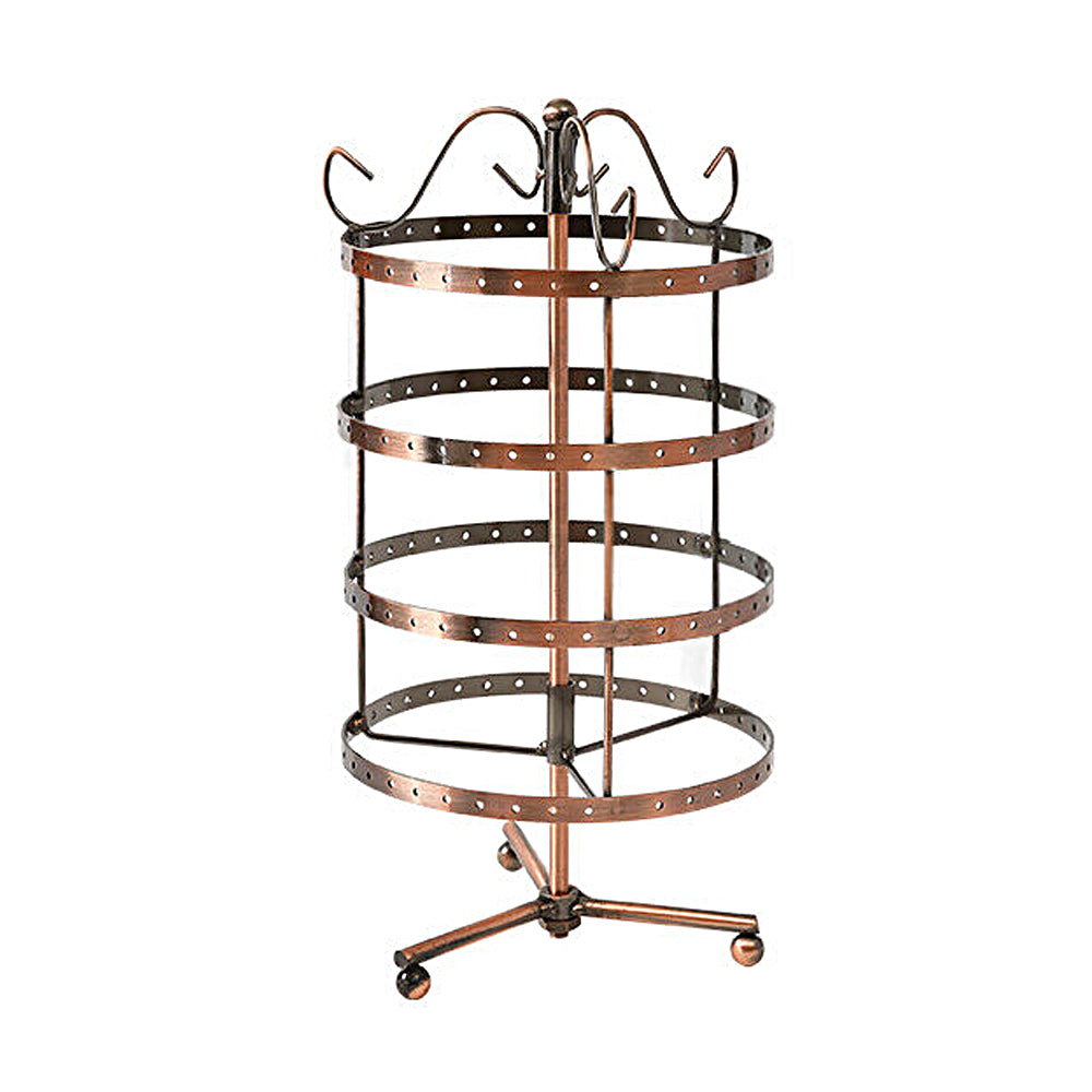 4-Tier Rotating 144 Holes Earring Display Hanging Rack