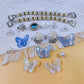 Set of Vintage Butterfly Flower Pearl Chain Decoration for Croc Shoes