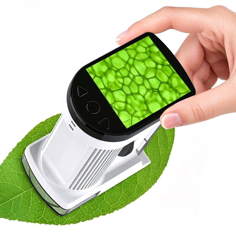 Portable Microscope for Little Ones with 1000X Magnification HD Screen and Rechargeable Educational Toy