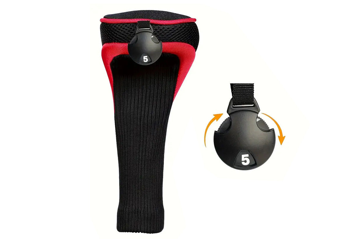 3Pcs Set Golf Club Head Cover for Woods and Driver with Interchangeable Tags 3 4 5 7 X