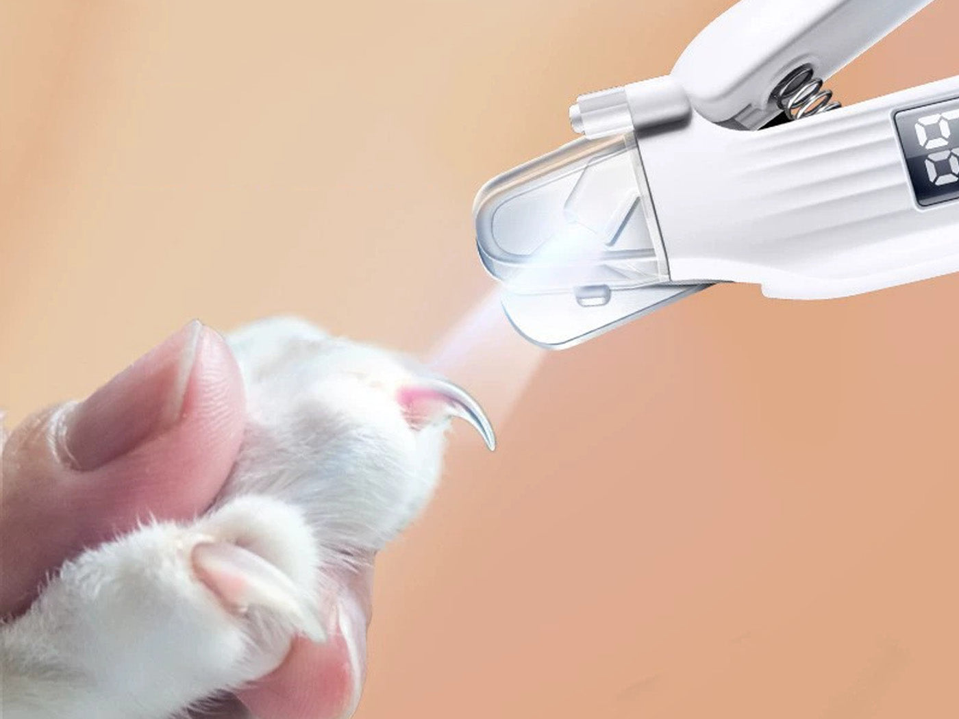 3-in-1 Cat Nail Clippers USB Rechargeable Dog Nail Trimmers with 2 LED Lights