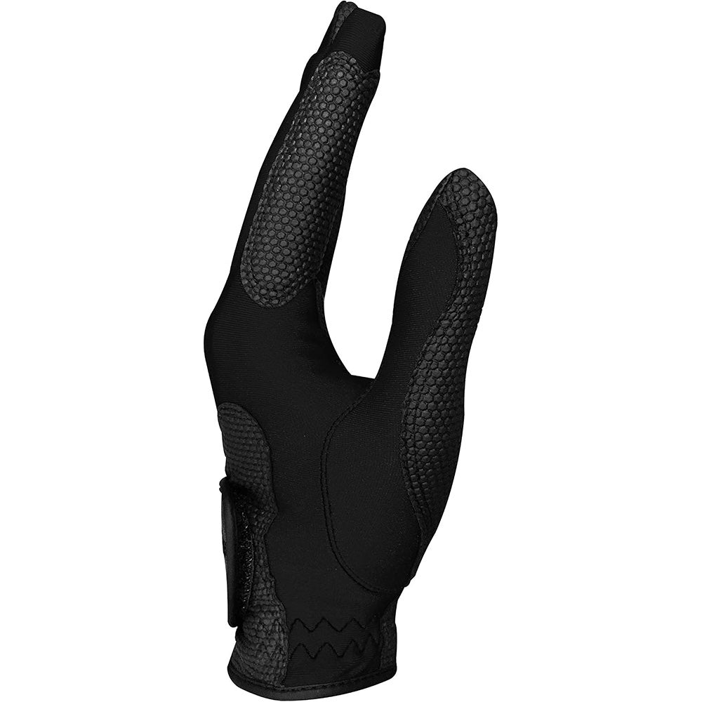 Stretch Breathable Washable Golf Glove with Slip Resistant Grip for Men Women-Black