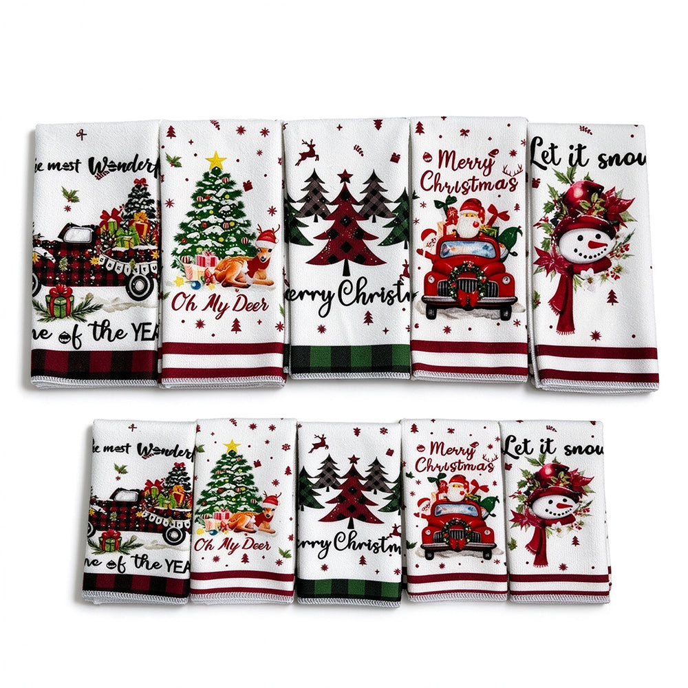Microfibre Kitchen Tea Towels Dish Glass Cloths Towel
