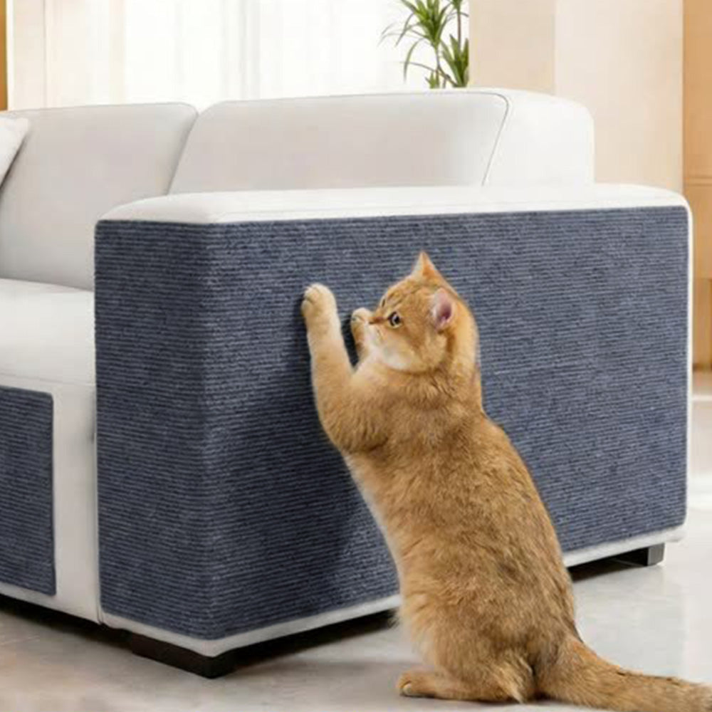 Strong Self-Adhesive Cat-Scratch Protector Furniture Guard Sticker for Sofa Wall Door-Dark Grey
