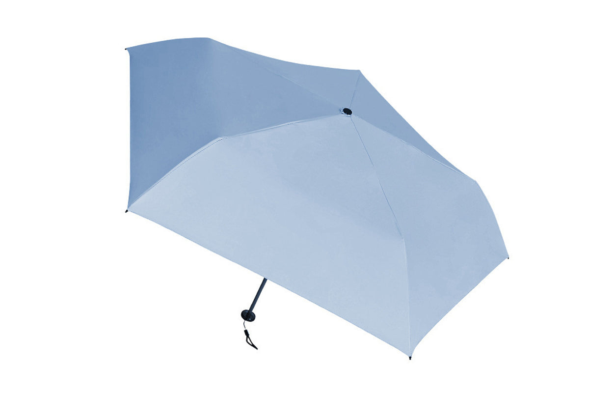 Black Coated Compact Folding Umbrella Lightweight Portable Pocket Umbrella