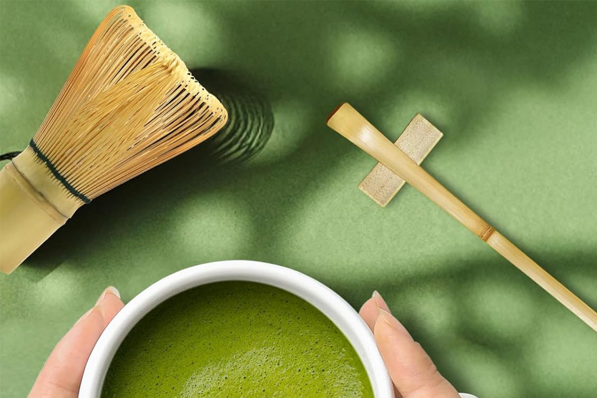 Matcha Whisk Set Matcha Making Kit Whisk Powder Starter Sifter and Bamboo Scoop