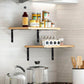 4 Pack 5mm Thick Black L Shelf Bracket Floating Shelf Supports with Screws
