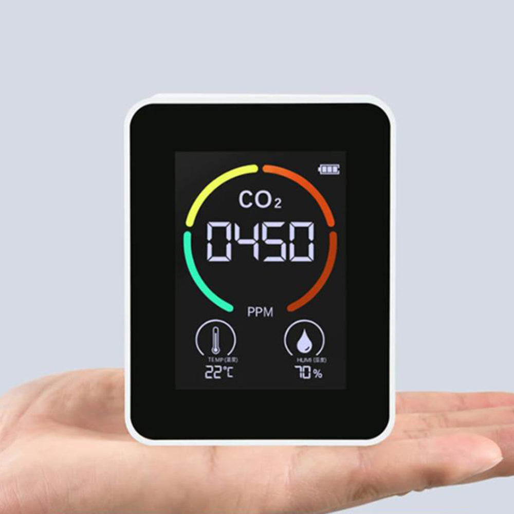 3-in-1 CO2 Meter Temperature Humidity Air Quality Monitor Detector