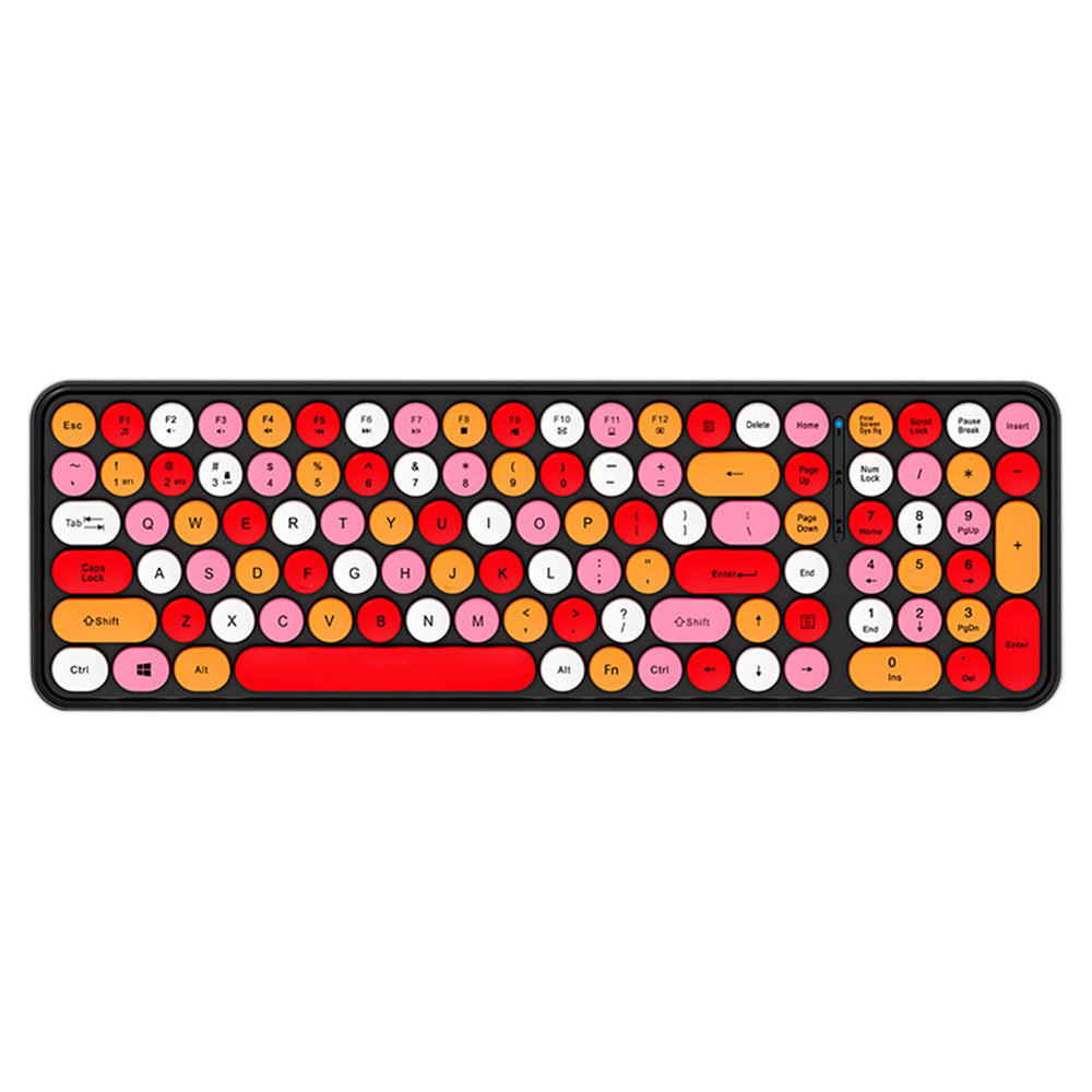 2.4GHz Wireless Keyboard And Mouse Combo With Round Key Caps