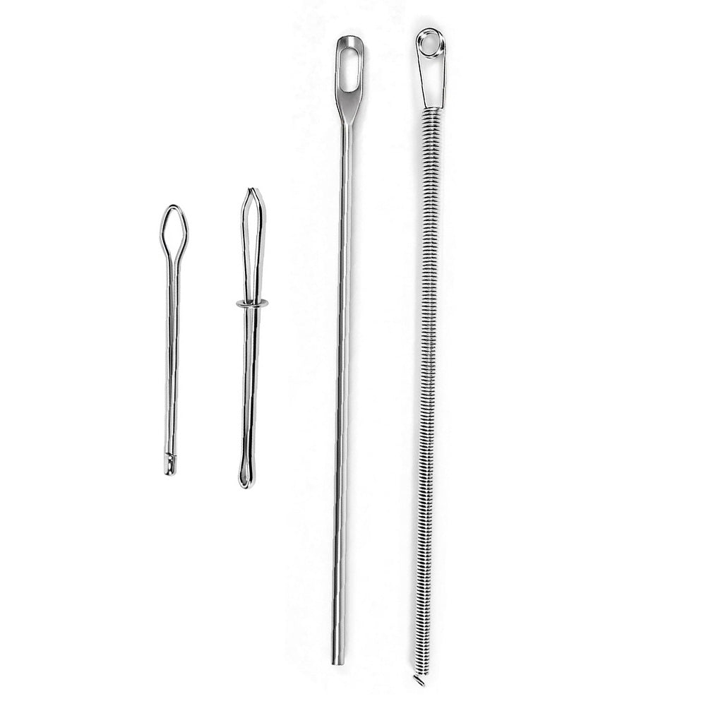4 Piece Stainless Steel Drawstring Threader Tool Set for Clothing Bags