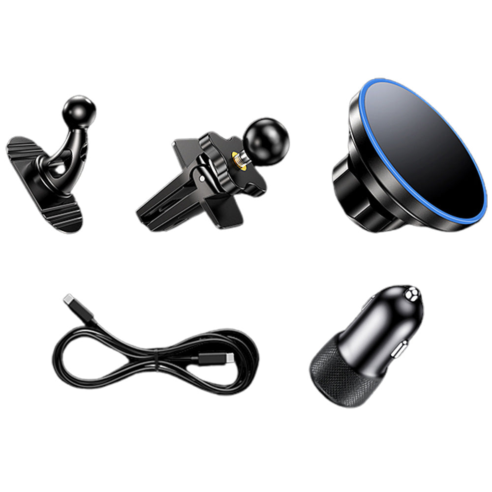 Magsecurity Wireless Charger Car Mount Phone Holder for iPhone 12-16 Series