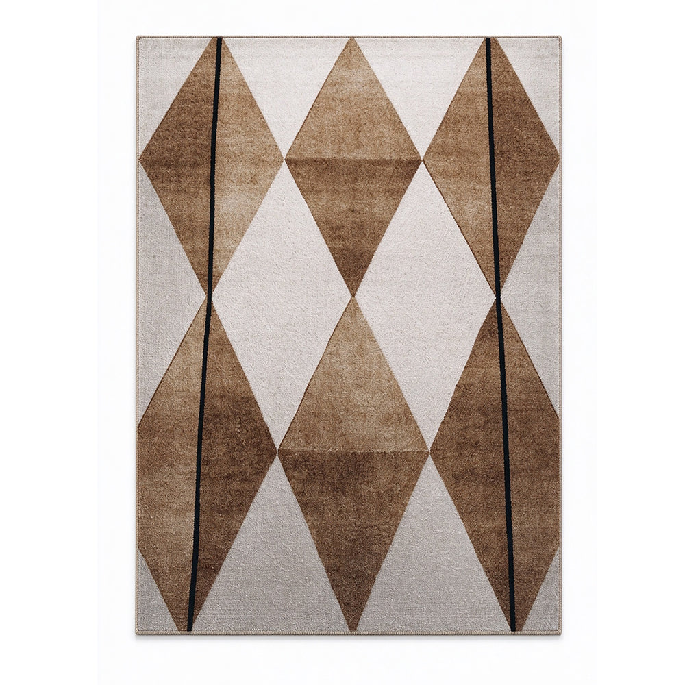 Short Plush Living Room Area Rug with Slip Resistant Dotted Backing-Style 2