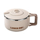 1200ML Large Ramen Bow with Lid Spoon Storage Bag Stainless Steel Food Container for Microwave