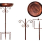 Vintage Metal Bird Bath & Feeder Bowl Weather-Resistant Garden Stand for Outdoor Yard Decor