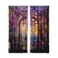 2Pcs Stained Glass Flower Wisteria Printed Curtain for Home Decor