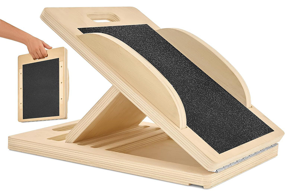 3 In 1 Slant Board With 5 Incline Angels Calf Stretcher And Wobble Board