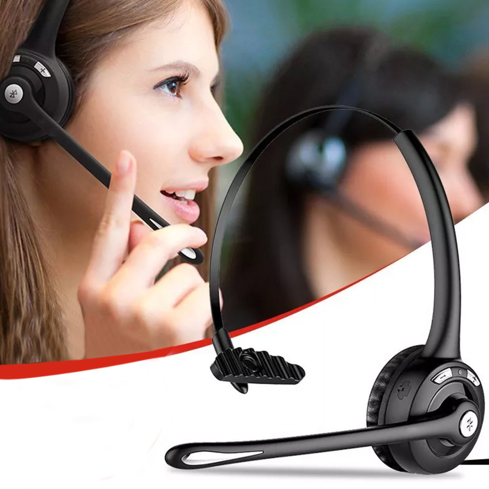 Bluetooth Headset Wireless Headset With Noise Canceling Microphone For Work