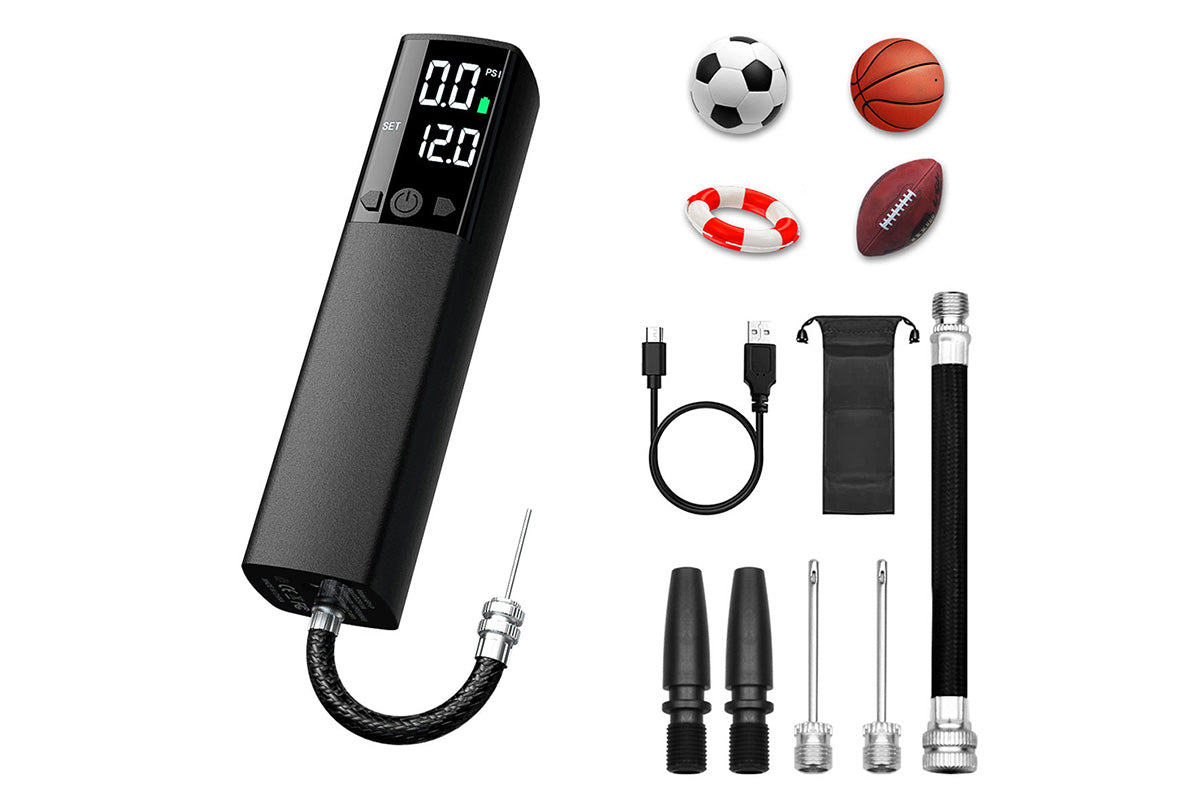 Electric Ball Pump with LCD Display and Flashlight or Basketball Soccer Football