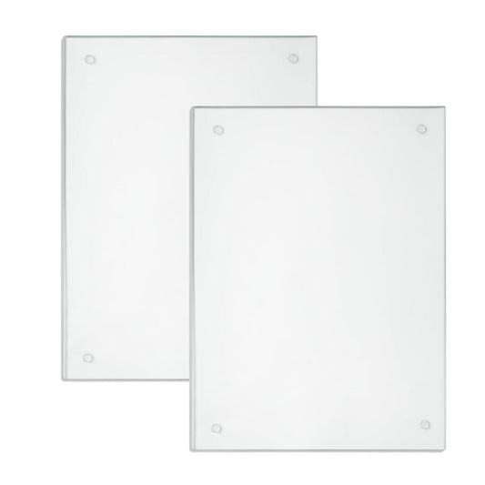 2Pcs Anti-Slip Transparent Acrylic Cutting Board for Kitchen Counter