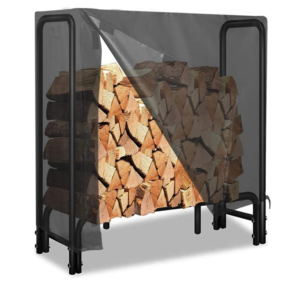Heavy-Duty Oxford Firewood Cover - Waterproof Log Storage Protector for Outdoor Firewood Racks