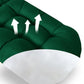 High Back Rocking Chair Cushion Water Resistant Outdoor Seat Pad with Ties-Dark Green