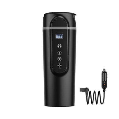 12V/24V Portable Water Boiler Heated Travel Mug Car Electric Kettle