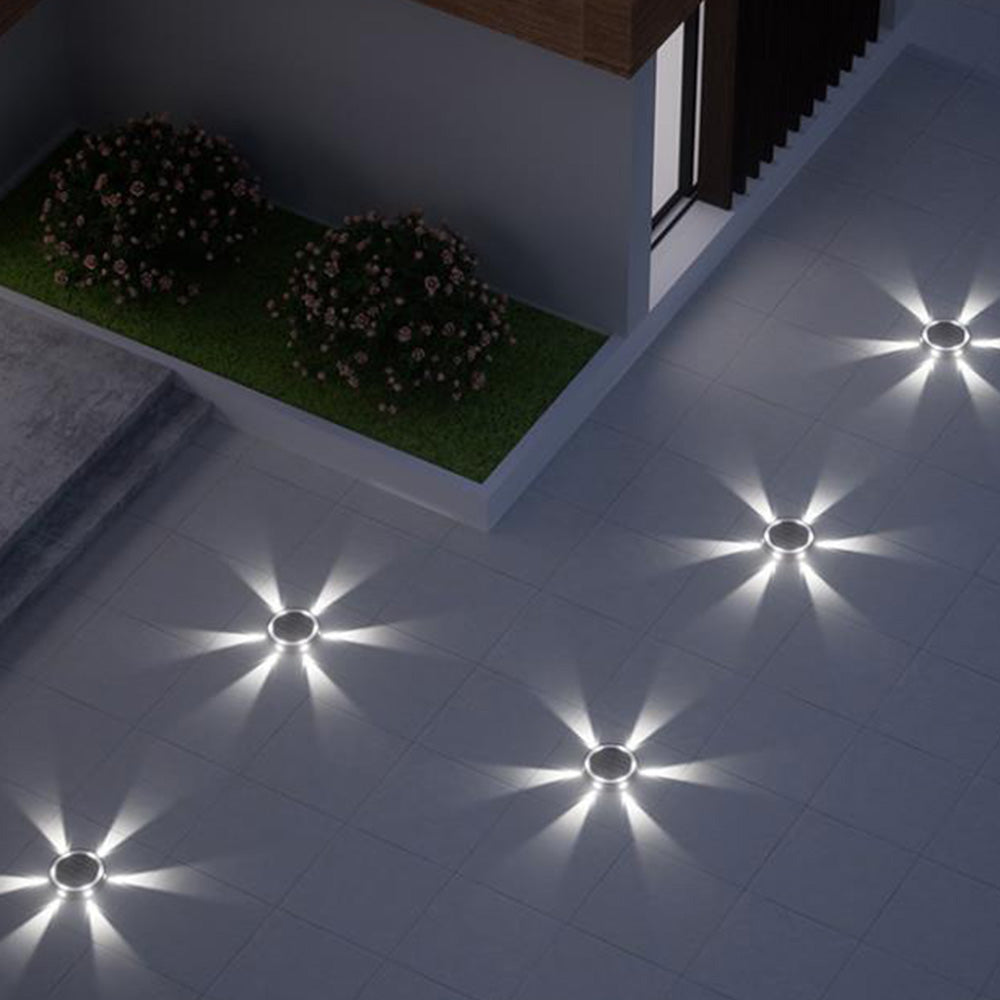 4Pcs Solar Ground Lights Bright In-Ground Outdoor Landscape Lighting Pathway Lawn Patio Yard Deck