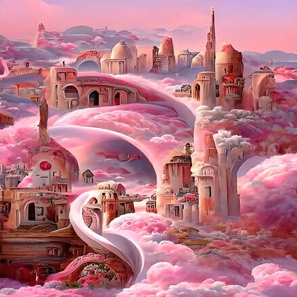5D Diamond Painting Fantasy Cottage Castle Kits for Kids Adults Beginners